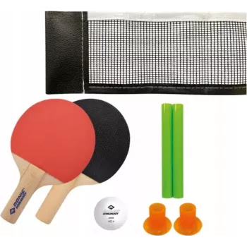 DONIC SCHILDKRÖT Mini zestaw do tenisa stołowego - 2 rakietki FSC (140 x 90 mm), piłeczka, siatka 788460