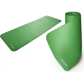 Mata fitness SCHILDKROT, 15 mm, zielona, antypoślizgowa guma syntetyczna, 180 x 60 cm 960051