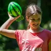 SCHILDKROT Splash Ball Watermelon piłka wodna, zielona, 250 mm średnicy, chropowata powierzchnia, 1 sztuka (970292)