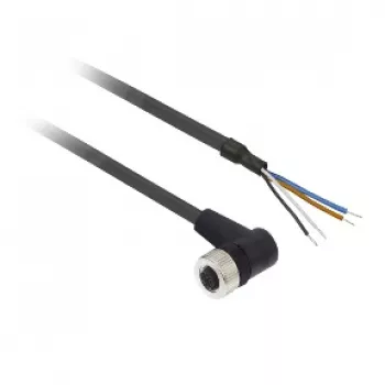 TMSS GERMANY Telemechanique Sensors kabel PUR M12 żeńskie proste 4-pinowe, 2 m, czarny XZCP1241L2