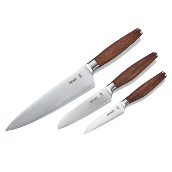 Zestaw noży kuchennych GRAEF KN 5150, 3-elementowy, ostrza Solingen 9cm/13cm/20cm
