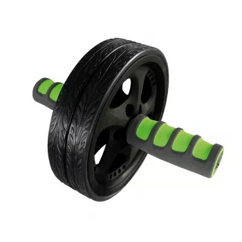 SCHILDKROT AB Roller / Trainer brzucha, czarno-zielony, podwójne koło, średnica 185 mm, szerokość 45 mm 960045