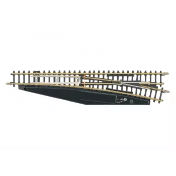 Märklin 8566 Z Gauge rozjazd prawy ręczny, 110 mm, szyna ze srebra niklowego, czarna podstawa z tworzywa sztucznego