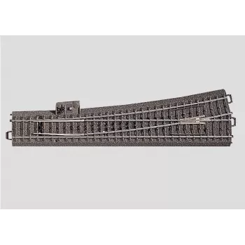 Märklin H0 C-Track rozjazd smukły lewy z podsypką, 236,1 mm, ręczny, AC 24711