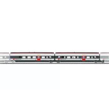 Märklin 043453 H0 SBB Giruno zestaw wagonów uzupełniających, 2-częściowy, Epoka VI, AC, oświetlenie wnętrza LED