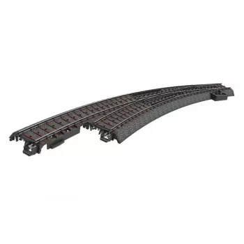 Märklin 24771 C Track rozjazd łukowy lewy, skala H0, ręczny, czarne podłoże