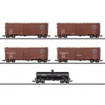 Märklin 045667 H0 AC Southern Pacific zestaw 5 wagonów towarowych US