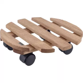 WAGNER Multiroller Country Palisander okrągły wózek na rośliny, lite drewno różane, 300 mm, 100 kg 20018301