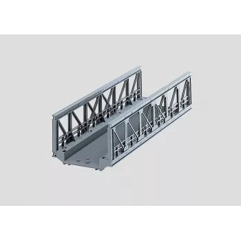 Märklin 074620 most kratownicowy do kolejek modelowych H0 (1:87), szary, jednotorowy, 360 mm