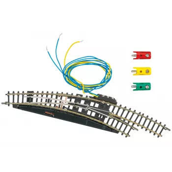 Märklin Z Gauge elektromagnetyczny rozjazd łukowy prawy - czarny/żółty (8569)