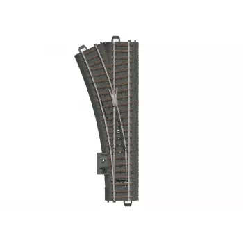 Märklin H0 C-Track lewy rozjazd 188,3 mm ze zintegrowanym podkładem, 24,3° 24611