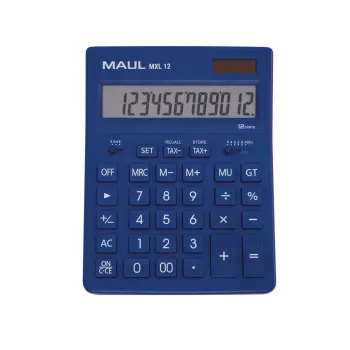 Maul MXL 12 Kalkulator biurkowy jasnoniebieski 12-cyfrowy bateria i solar 7267034