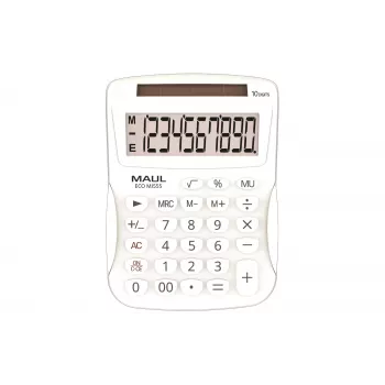 MAUL ECO MJ 555 Kalkulator biurkowy biały 12-cyfrowy podwójne zasilanie 7263502
