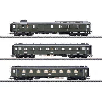 Märklin 42490 H0 zestaw 3 wagonów pociągu pospiesznego PwPost4ü-28 DRG