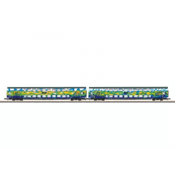 Märklin 87306 Z Zestaw wagonów piętrowych Touristik 1 DB AG - 2 wagony piętrowe pośrednie