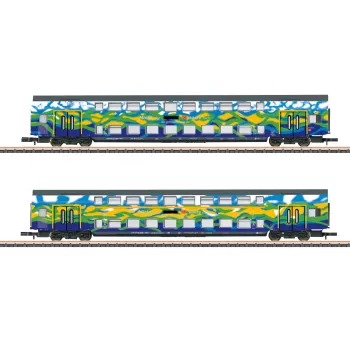 Märklin 87306 Z Zestaw wagonów piętrowych Touristik 1 DB AG - 2 wagony piętrowe pośrednie