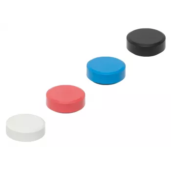 Magnesy okrągłe MAULpro Recycling, 29 mm x 11 mm, zestaw 20 sztuk (biały, czerwony, niebieski, czarny) 6177399