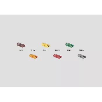 Märklin 71423 Tuleje złączy zielone, zestaw 10 sztuk do modeli kolejowych