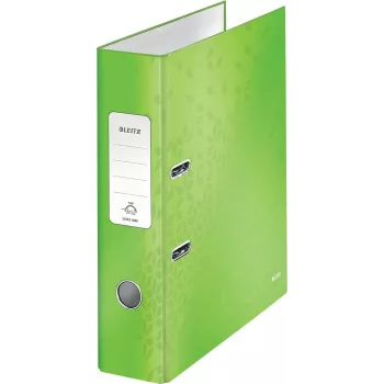 Leitz 180° WOW A4 segregator dźwigniowy z okrągłym mechanizmem, tekturowy, zielony, 600 kartek, 80 g/m² (10050054)