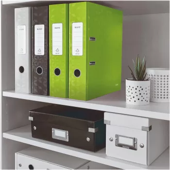 Leitz 180° WOW A4 segregator dźwigniowy z okrągłym mechanizmem, tekturowy, zielony, 600 kartek, 80 g/m² (10050054)