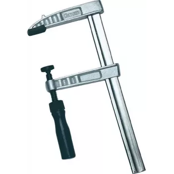 Brüder Mannesmann Ścisk stolarski przemysłowy DIN 5117, 600 mm rozwarcia, 120 mm głębokości gardzieli, korpus z żeliwa ciągliwego, niebieski 90423