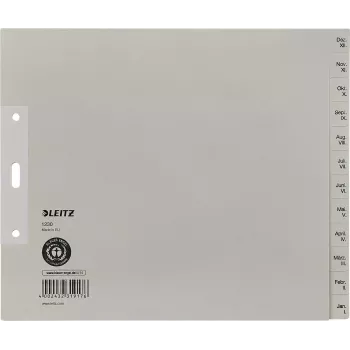 LEITZ Rejestr papierowy Grudzień-Styczeń A4 13-przekładek tekturowy separator 12303085