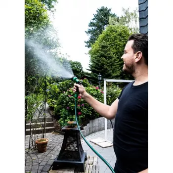Brüder Mannesmann Mini zestaw węża 10 m zielony PVC 3/8 cala z 2 szybkozłączkami M62100
