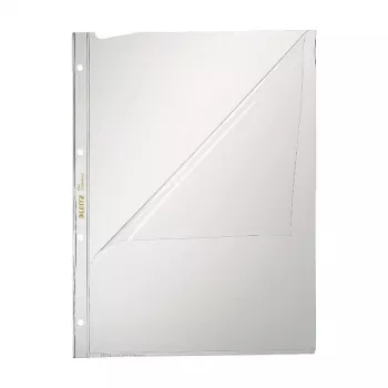 Leitz 4744-0000 Okładka na dokumenty PVC przezroczysta A4, 2-dziurkowa, 50 sztuk