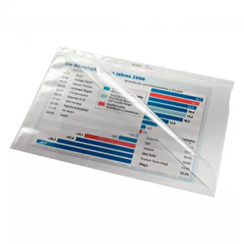 Leitz 4744-0000 Okładka na dokumenty PVC przezroczysta A4, 2-dziurkowa, 50 sztuk