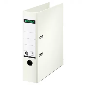 LEITZ 180° segregator dźwigniowy A4 80 mm biały pełnopapierowa okładka 1007-00-01