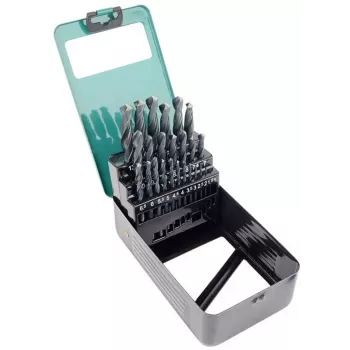 Brüder Mannesmann M54341 zestaw 25 wierteł krętych HSS, 1-13 mm w metalowym etui