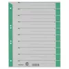 LEITZ 16523055 A4 przekładki kartonowe, zielone, 25 arkuszy, uniwersalne 11-otworowe, 160 g/m²