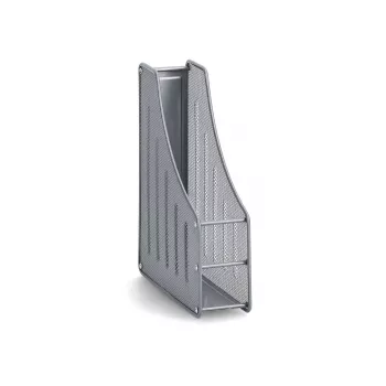 ZELLER MESHLINE Srebrny metalowy stojak na czasopisma z siatki DIN A4/C4 17700