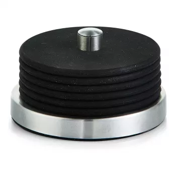 Zeller Present zestaw podkładek szklanych stal nierdzewna / silikon 6 cm Ø10 cm czarny 7-elementowy (27224)