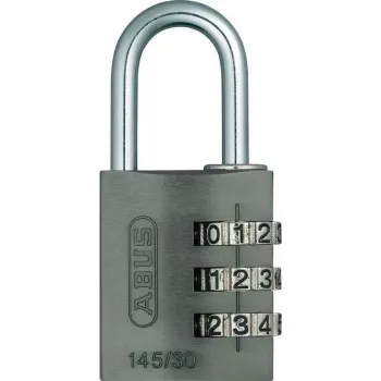 ABUS 466229 Kłódka z litego mosiądzu z pałąkiem ze hartowanej stali, 30 mm, różne klucze, 2 klucze