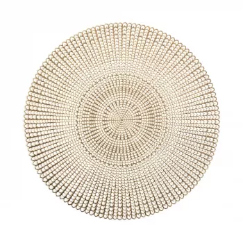 Zeller zestaw 6 złotych podkładek pod talerze z wycięciami | 45 x 30 cm | PVC 27003