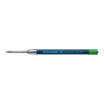 Długopis Schneider Express 735 - Zielony tusz, Stal nierdzewna, Średni (G2) 50-7364