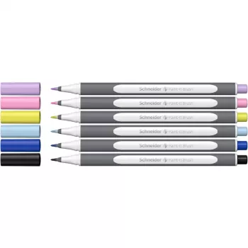 Zestaw pisaków Schneider Paint-It 070, 6 różnych kolorów, okrągła końcówka 1 mm, tusz na bazie wody, wentylowana zatyczka bezpieczeństwa ML07010502