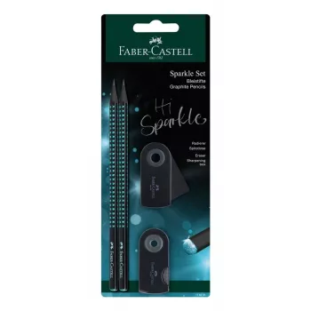 Faber-Castell Midnight Ocean zestaw ołówków B, czarny/niebieski 118295