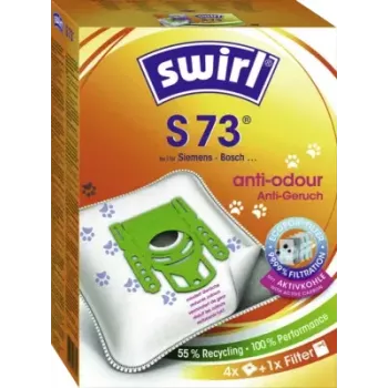 Worki do odkurzacza Melitta S 73 Anti Odour 4er z warstwą węgla aktywnego i filtrem uniwersalnym (4 sztuki)