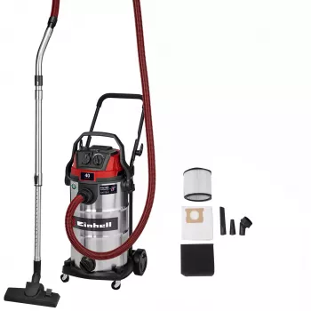 Einhell TE-VC 4090 SACL Odkurzacz do pracy na mokro i sucho 40 L Stal nierdzewna Klasa pyłu L 2347445