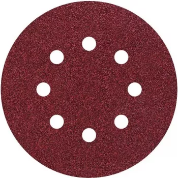 Krążki ścierne mimośrodowe Wolfcraft 2251100, 125 mm, ziarnistość 120, rzep, 8 otworów do odpylania, 25 sztuk