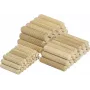 Wolfcraft Drewniane kołki walcowe 8 mm x 40 mm, 150 sztuk, bukowe, rowkowane, DIN 68150 2907000