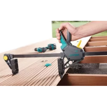 Ścisk śrubowy Wolfcraft 6985000 o szerokości mocowania 450 mm i sile docisku 120 kg
