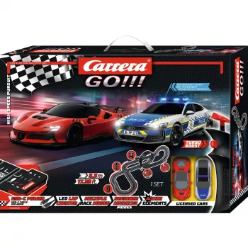 Carrera GO!!! High Speed Pursuit elektryczny zestaw wyścigowy z samochodzikami na torze