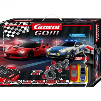 Carrera GO!!! High Speed Pursuit elektryczny zestaw wyścigowy z samochodzikami na torze