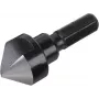 Wolfcraft 2584000 Zestaw pogłębiaczy 3-częściowy 12/16/19 mm stal narzędziowa chwyt sześciokątny 1/4 cala