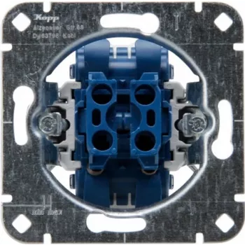 HEINRICH KOPP 507800006 Podwójny wkład przyciskowy podtynkowy, 2x NO, 250V, 10AX, aluminium