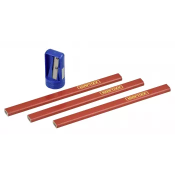 KWB 939290 Zestaw ołówków stolarskich z temperówką, 4-elementowy