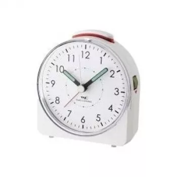 TFA DOSTMANN 60.1508.02 Budzik z lampą wschodu słońca z radiem FM, wielokolorową diodą LED, dwoma alarmami, portem USB do ładowania, biały